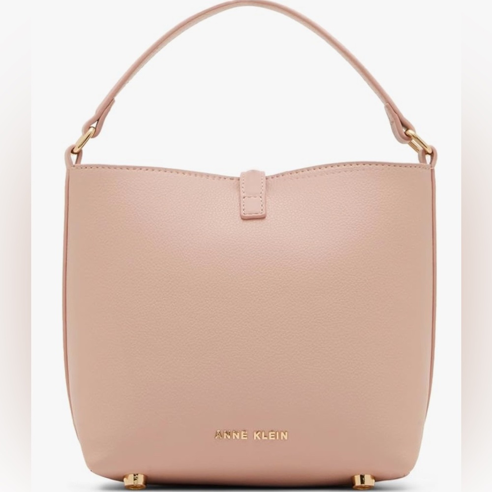 NWT Anne Klein Small Bucket Crossbody in Rose. Measurements 7”x4.5”x7.1”